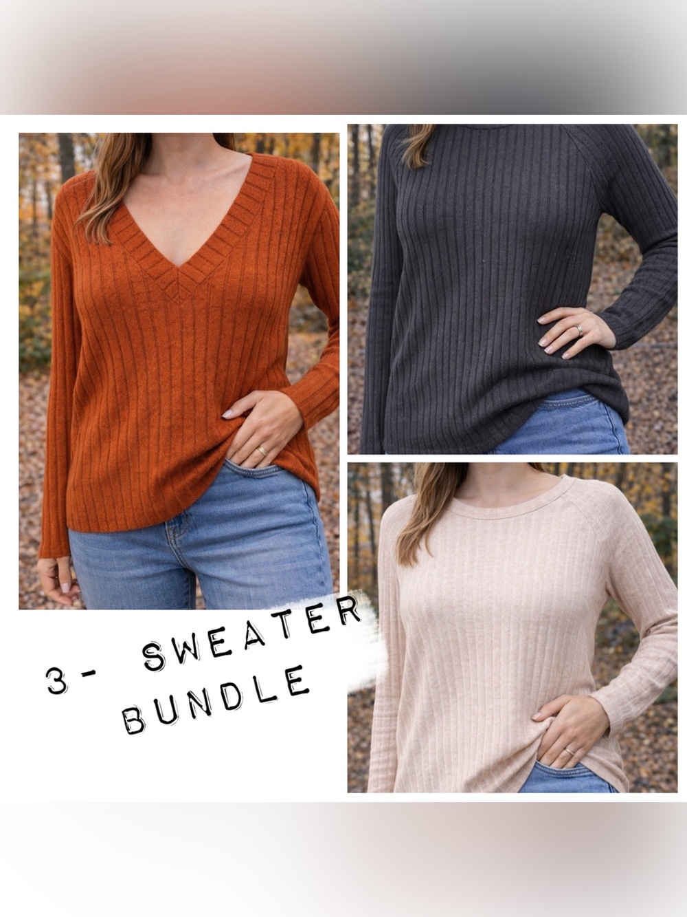 3 Sweater Bundle deal Size M